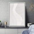 thumbnail image 1 of PixonSign Framed Canvas Wall Art Geometric Pastel Gray White Line Collage Abstract Print Minimalism Contemporary Nordic Relax/Calm Decoration for Living Room, Bedroom, Office - 16"x24" White, 1 of 5