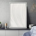 thumbnail image 1 of PixonSign Framed Canvas Wall Art Gray & White Paint Stroke Collage Abstract Print Minimalism Contemporary Nordic Relax/Calm Decoration for Living Room, Bedroom, Office - 16"x24" White, 1 of 5