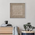 thumbnail image 1 of PixonSign Framed Canvas Wall Art Mid-Century Geometric Line Pattern Print Abstract Fine Art Decorative Artwork Boho Relax/Zen Nordic for Living Room, Bedroom, Office - 16"x16" White, 1 of 5