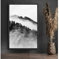 thumbnail image 1 of PixonSign Framed Canvas Wall Art Misty Mountain Peaks Canvas Print Nature Wilderness Photography Contemporary Black and White Art for Living Room Bedroom Office - 24x36 Black, 1 of 5