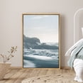 thumbnail image 1 of PixonSign Framed Canvas Wall Art Reef on Beach Coastal Landscape Photography Picture Print Blue and White Modern Art for Living Room, Bedroom, Office - 24"x36" Natural, 1 of 5
