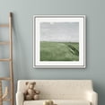 thumbnail image 1 of PixonSign Framed Canvas Wall Art Watercolor Green Pasture Countryside Horizon Print Nature Wilderness Fine Art Farmhouse/Country Minimal Artwork for Living Room, Bedroom, Office - 16"x16" White, 1 of 5