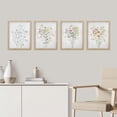 thumbnail image 1 of PixonSign Framed Colorful Wildflower Still Life Wall Art, Set of 4 Floral Botanical Print Wall Decor Prints, Nature Wilderness Wall Décor, Country Farmhouse Rustic Artwork - 11"x14" Natural, 1 of 5