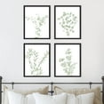 thumbnail image 1 of PixonSign Framed Pastel Watercolor Green Leaves Wall Art, Set of 4 Nature Wilderness Wall Decor Prints, Botanical Floral Wall Décor, Tree Vine Branch&nbsp;Rustic Posters for Bedroom - 8"x10" Black, 1 of 5