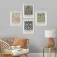 thumbnail image 1 of PixonSign Framed Posters William Morris Floral Tapestry Pattern Prints, Set of 4 Country Farmhouse Vintage Plants Wall Décor, Adhesive Canvas Wall Art, Modern Home Artwork - 8"x10" White, 1 of 5
