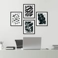 thumbnail image 1 of PixonSign Framed Wall Art Black & White Daisy Flower Plant Leaf Fruit Posters, Set of 4 Floral Botanical Canvas Prints, Nature Wilderness Wall Décor for Home Decor - 8"x10" Black, 1 of 5