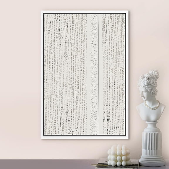 PixonSign Framed Wall Art Black & White Grunge Line Art Landscape Abstract Geometric Paintings Minimalism Modern Art Decorative Boho Canvas Prints Fine Art for Rooms - 24"x36"x3 White