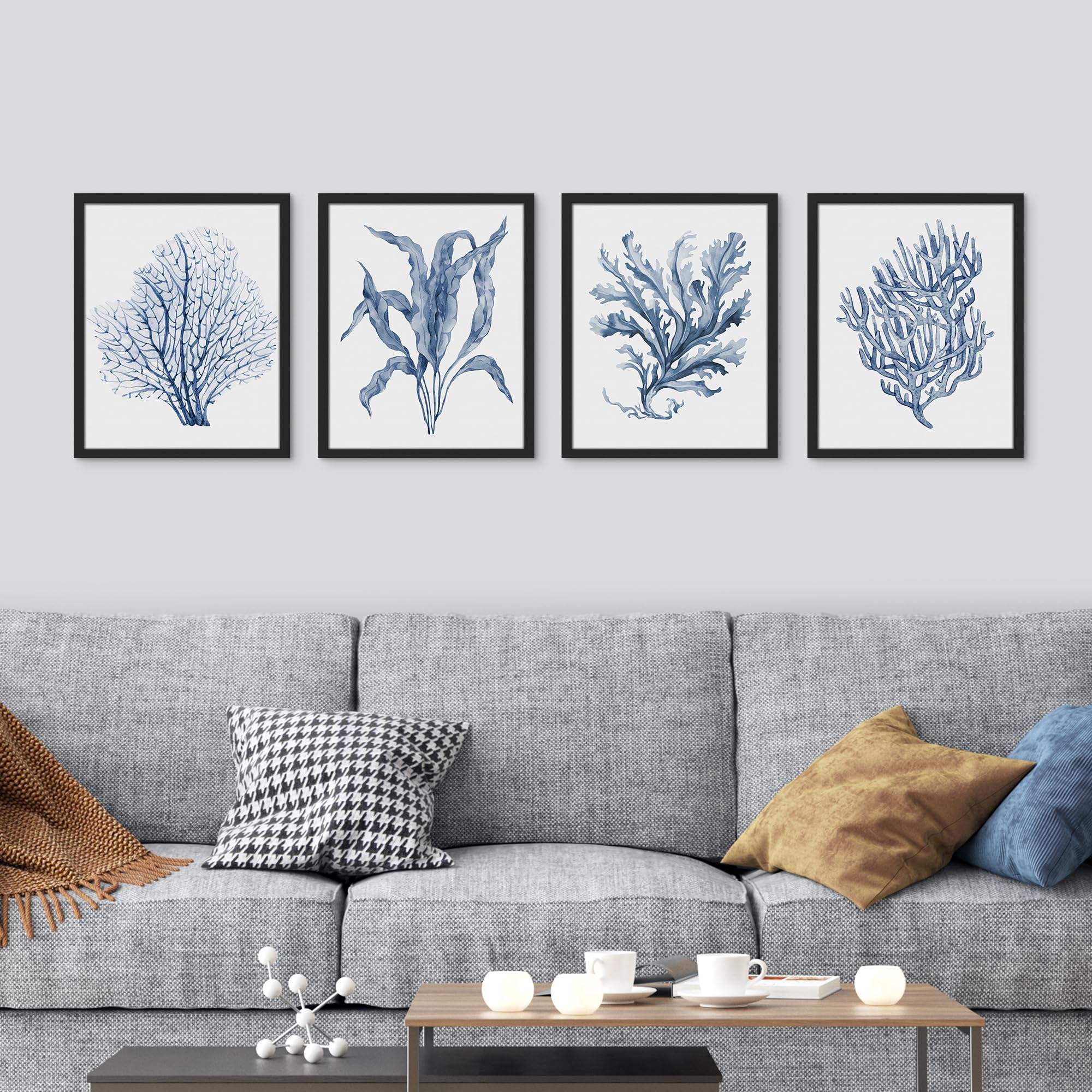 Posters D'art à L'aquarelle - Feuilles De Plantes - Décoration Murale Minimaliste Et Contemporaine