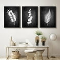 thumbnail image 1 of PixonSign Framed Wall Art Chalkboard Style Botanical Posters, Set of 3 Minimalist Floral Design Duotone Illustrations Wall Decor, Adhesive Canvas Prints for Home Decor - 8"x10" Black, 1 of 5