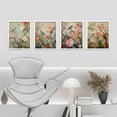 thumbnail image 1 of PixonSign Framed Wall Art Chinoiserie Bird and Flower Vintage Asian Inspired Floral Illustrations Posters, Set of 4 Multicolor Nature Wilderness Canvas Prints for Home Decor - 8"x10" White, 1 of 5