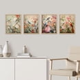 thumbnail image 1 of PixonSign Framed Wall Art Chinoiserie Bird and Flower Vintage Asian Inspired Floral Illustrations Posters, Set of 4 Multicolor Nature Wilderness Canvas Prints for Home Decor - 11"x14" Natural, 1 of 5