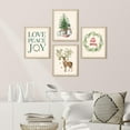 thumbnail image 1 of PixonSign Framed Wall Art Christmas Tree Wreath, Deer, Snowman Illustrations, Set of 4 Celebrations & Holidays Seasonal Wall Decor, Adhesive Canvas Poster, Modern Home Artwork - 8"x10" Natural, 1 of 5