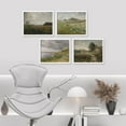 thumbnail image 1 of PixonSign Framed Wall Art Classic Rural Countryside Flower Landscapes Prints, Set of 4 Nature Wilderness Paintings, Minimalism Wall Décor, Adhesive Canvas Poster for Home Decor - 12"x16" White, 1 of 5