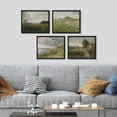 thumbnail image 1 of PixonSign Framed Wall Art Classic Rural Countryside Flower Landscapes Prints, Set of 4 Nature Wilderness Paintings, Minimalism Wall Décor, Adhesive Canvas Poster for Home Decor - 8"x10" Black, 1 of 5