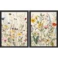 thumbnail image 1 of PixonSign Framed Wall Art Colorful Wildflowers Garden Floral Posters, Set of 2 Nature Wilderness Botanical Illustrations Wall Decor, Adhesive Canvas Prints for Home Decor - 11"x14" Black, 1 of 5