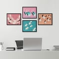 thumbnail image 1 of PixonSign Framed Wall Art Crane Birds Pattern Prints, Set of 4 Nature Animals Fine Arts, Colorful Modern Arts, Preppy Room Wall Décor, Minimalism Posters for Home Decor -, 1 of 5