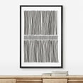 thumbnail image 1 of PixonSign Framed Wall Art Duotone Black & White Line Art Blocks Abstract Geometric Paintings Minimalism Modern Art Decorative Boho Canvas Prints Fine Art for Rooms - 16"x24"x3 Black, 1 of 5