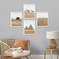 thumbnail image 1 of PixonSign Framed Wall Art Egyptian Pyramid Antelope Prints, Set of 4 Africa Desert Animals Photography Wall Decors, Nature Wall Décor, Adhesive Canvas Poster, Modern Home Artwork - 8"x10" White, 1 of 5
