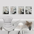 thumbnail image 1 of PixonSign Framed Wall Art Elegant Magnolia Prints, Set of 4 Watercolor Soft Floral Paintings, Nature Wilderness Wall Décor, Vintage Retro Adhesive Canvas Posters for Bedroom - 11"x14" White, 1 of 5