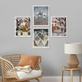 thumbnail image 1 of PixonSign Framed Wall Art European Cottage Christmas Storybook, Set of 4 Winter Snow Citycape Wall Decor Arts, Floral Wall Décor, Adhesive Canvas Poster, Modern Home Artwork - 11"x14" White, 1 of 5
