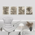 thumbnail image 1 of PixonSign Framed Wall Art Forest Tree Sketches Sepia Duotone Wilderness Prints, Set of 4 Nature Plants Paintings, Minimalism Wall Décor, Adhesive Canvas Poster for Home Decor - 12"x16" White, 1 of 5