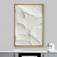 thumbnail image 1 of PixonSign Framed Wall Art Geometric White Minimal Paint Stroke Waves Abstract Shape Paintings Minimalism Modern Art Decor Contemporary Canvas Prints Fine Art for Rooms - 24"x36" Natural, 1 of 5