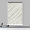 thumbnail image 1 of PixonSign Framed Wall Art Geometric White Paint Slash Waves Abstract Shape Paintings Minimalism Modern Art Decoration Contemporary Canvas Prints Fine Art Cool for Rooms - 24"x36" White, 1 of 5