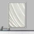 thumbnail image 1 of PixonSign Framed Wall Art Geometric White Paint Stroke Wave Pattern Abstract Shape Paintings Minimalism Modern Art Decor Contemporary Canvas Prints Fine Art for Rooms - 24"x36" White, 1 of 5