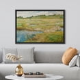 thumbnail image 1 of PixonSign Framed Wall Art Green Spring Pond Landscape Floral/Botanical Nature Wilderness Artwork Field Oil Paintings Modern Scenery Canvas Prints Colorful for Rooms - 16"x24" Black, 1 of 5