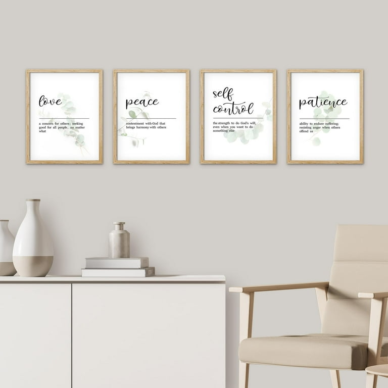 PixonSign Framed Wall Art Inspirational Virtue Quotes - Love