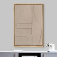 thumbnail image 1 of PixonSign Framed Wall Art Mid-Century Brown Geometry Polygon Collage Abstract Geometric Paintings Minimalism Modern Art Decor Contemporary Canvas Prints Fine Art for Rooms - 24"x36" Natural, 1 of 5