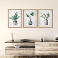 thumbnail image 1 of PixonSign Framed Wall Art Minimalist Botanical Vase Collection Posters, Set of 3 Green Potted Plants Illustrations Wall Decor, Adhesive Canvas Prints for Home Decor - 11"x14" Natural, 1 of 5
