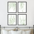 thumbnail image 1 of PixonSign Framed Wall Art Pastel Green Forest Leaf Variety Print, Set of 4 Nature Wilderness Wall Decor Prints, Botanical Floral Leaves Wall Décor, Rustic Classic Home Artwork - 11"x14" Black, 1 of 5