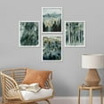 thumbnail image 1 of PixonSign Framed Wall Art Pastel Pine Trees Snowy Mountain Prints, Set of 4 Nature Wilderness Wall Décor, Modern Adhesive Canvas Posters for Living Room, Bedroom, Office - 12"x16" White, 1 of 5