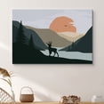 thumbnail image 1 of PixonSign Framed Wall Art Print Elk Above Green Mountain Landscape Animals Wildlife Illustrations Modern Art Rustic Landscape Fun Multicolor Boho Decor for Living Room, Bedroom - 32"x48", 1 of 5