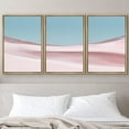 thumbnail image 1 of PixonSign Framed Wall Art Print Set Pink Desert Landscape Nature Wilderness Photography Realism Southwest Scenic Relax/Calm Multicolor Pastel for Living Room, Bedroom, Office - 24"x36"x3 Natural, 1 of 5