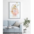 thumbnail image 1 of PixonSign Framed Wall Art Print Set Pink Paint Splatter Perfume Bottle Floral Fashion Mixed Media Modern Art Glam Closeup Fun Multicolor Ultra for Living Room, Bedroom, Office - 24"x36" White, 1 of 5