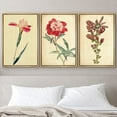 thumbnail image 1 of PixonSign Framed Wall Art Print Set Vintage Watercolor Peony Flower Variety Floral Wilderness Illustrations Modern Art Glam Colorful Cool for Living Room, Bedroom, Office - 16"x24"x3 Natural, 1 of 5