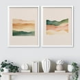 thumbnail image 1 of PixonSign Framed Wall Art Rolling Hills in Pastel Tones Posters, Set of 2 Geometric Abstract Modern Art Boho Illustrations Wall Decor, Adhesive Canvas Prints for Home Decor - 8"x10" White, 1 of 5