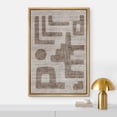 thumbnail image 1 of PixonSign Framed Wall Art Rustic Brown & Gray Polygon Collage Abstract Paintings Minimalism Modern Art Decorative Contemporary Canvas Prints Fine Art for Rooms - 24"x36"x3 Natural, 1 of 5