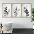 thumbnail image 1 of PixonSign Framed Wall Art Set Black and White Leaves Silhouette Decorative Shapes Prints Nature Modern Art Rustic Relax/Calm Warm for Living Room, Bedroom, Office - 16"x24"x3 Natural, 1 of 4