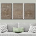 thumbnail image 1 of PixonSign Framed Wall Art Set Geometric Brown Paint Stroke Collage Graffiti & Street Patterns Abstract Artwork Neutral Minimalism Bohemian Modern Prints for Home Decor - 24"x36"x3 Panels White, 1 of 5