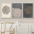 thumbnail image 1 of PixonSign Framed Wall Art Set Gray Wood Tree Ring Spirals Digital Art Vintage Abstract Circles Pattern Modern Prints Colorful Contemporary Calm/Zen for Home Decor - 24"x36"x3 Panels White, 1 of 5
