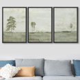 thumbnail image 1 of PixonSign Framed Wall Art Set Green Grunge Country Forest Tree Landscapes Abstract Nature Wilderness Modern Art Decor Minimal Relax/Calm for Living Room, Bedroom, Office - 24"x36"x3 Black, 1 of 5