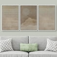 thumbnail image 1 of PixonSign Framed Wall Art Set Grunge Minimal Brown Polygons Graffiti & Street Patterns Abstract Artwork Neutral Minimalism Bohemian Nordic Modern Prints for Home Decor - 24"x36"x3 Panels White, 1 of 5