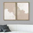 thumbnail image 1 of PixonSign Framed Wall Art Set Grunge Pastel Paint Stroke Landscape Canvas Prints Abstract Pastel Modern Art Decoration Minimalist Nordic for Living Room, Bedroom, Office - 24"x36"x2 Natural, 1 of 5