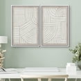 thumbnail image 1 of PixonSign Framed Wall Art Set Grunge Tribal Pattern Landscape Abstract Shapes Geometric Canvas Prints Cozy Neutral Minimal Decorative Nordic Zen Bohemian for Home Decoration - 24"x36"x2 White, 1 of 5