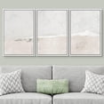 thumbnail image 1 of PixonSign Framed Wall Art Set Industrial Grunge White Gray Landscape Abstract Modern Art Colorful Pastel Print Decor Nordic Zen for Living Room, Bedroom, Office - 16"x24"x3 White, 1 of 5