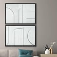 thumbnail image 1 of PixonSign Framed Wall Art Set Mid-Century White Polygon Landscape Abstract Canvas Prints Geometric Splicing Modern Art Decoration Minimalist for Living Room, Bedroom, Office - 16"x24"x2 Black, 1 of 5