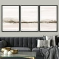 thumbnail image 1 of PixonSign Framed Wall Art Set Pastel Sunset Mountain Forest Lake Landscapes Abstract Nature Wilderness Modern Art Decor Minimal Relax/Calm for Living Room, Bedroom, Office - 24"x36"x3 Black, 1 of 5